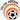 Logo van VV De Meern met oranje cirkels en een voetbal in het midden.