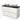 White bathroom unit with double basin and black natural stone worktop, sleek design with soft-close drawers.