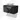 Black floating bathroom furniture set in wood with basin bowl; modern and minimalist design.