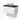 White suspended bathroom unit with black basin worktop and round bowl, sleek design, ideal for modern bathrooms.
