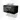 Black hanging vanity unit with high-gloss finish and ceramic countertop wash basin, ideal for modern bathroom design.