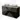 Modulo Plato Vanity units for countertop basin | 120 cm High-gloss black Handle-less front Taupe worktop 2 Stacked drawers BMK17-02491