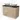Wooden bathroom unit with black top, two white vanity units for countertop wash basins and metal handles, ideal for a modern bathroom style.