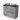 Modulo Plato Vanity units for countertop basin | 100 cm Light grey concrete Handle-less front High-gloss black worktop 2 stacked drawers under each other BMK13-01038