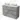 Modulo Plato Vanity units for countertop basin | 120 cm Light grey concrete Handle-less front High-gloss white worktop 3 drawers BMK19-01559