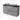 Modulo Plato Slim Badmöbel mit Aufsatzwaschbecken | 120 cm Hellgrauer Beton Grifflos front Matt Schwarz blatt 4 Schubladen BMK38-00505