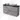 Modulo Plato Slim Vanity units for countertop basin | 120 cm Light grey concrete Handle-less front High-gloss black worktop 4 drawers BMK38-00510