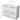 Modulo Vanity units with basin | 120 cm High-gloss white Flat front Mineral marble 4 high drawers BMW14-00609