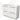 Modulo Vanity units with basin | 120 cm Matte white Flat front Mineral marble 4 high drawers BMW14-00612