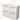 Modulo Vanity units with basin | 120 cm High-gloss white Flat front Mineral marble 4 standing high drawers BMW14S-00138