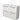 Modulo Vanity units with basin | 120 cm High-gloss white Flat front Mineral marble 4 standing high drawers BMW14S-00147