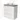 Modulo Plato Vanity units for countertop basin | 80 cm High-gloss white Handle-less front Mid brown oak worktop 3 standing drawers BMK19S-00080