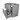 Modulo Plato Vanity units for countertop basin | 100 cm Light grey concrete Handle-less front High-gloss white worktop 2 stacked drawers under each other BMK13-01035