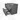 Modulo Plato Vanity units for countertop basin | 80 cm Dark grey concrete Handle-less front Matte black worktop 2 Stacked drawers BMK17-02918