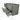 Modulo Plato Vanity units for countertop basin | 120 cm Sage green Handle-less front Black oak worktop 4 drawers BMK18-01509
