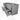 Modulo Plato Vanity units for countertop basin | 180 cm Light grey concrete Handle-less front Black oak worktop 4 drawers BMK18-02124