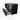 Modulo Plato Vanity units for countertop basin | 80 cm Matte black Line front High-gloss black worktop 2 Stacked drawers BMK17-03009