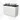 Modulo Plato Vanity units for countertop basin | 100 cm Matte white Line front High-gloss black worktop 2 Stacked drawers BMK17-03060