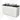Modulo Plato Vanity units for countertop basin | 120 cm Matte white Line front High-gloss black worktop 2 Stacked drawers BMK17-03094