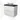 Modulo Plato Vanity units for countertop basin | 80 cm High-gloss white Round front Matte black worktop 2 Stacked drawers BMK17-03112