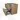 Modulo Plato Vanity units for countertop basin | 80 cm Natural veneer Strip front Matte black worktop 2 Stacked drawers BMK17-03154