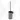 Radius WC Borstel | Zwart Metaal | Hangende toiletborstelhouder 150-1203ZM