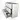 Modulo Plato Vanity units for countertop basin | 120 cm High-gloss white Handle-less front Matte black worktop 3 standing drawers BMK19S-00295