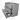 Modulo Plato Vanity units for countertop basin | 120 cm Light grey concrete Flat front Dark grey worktop 3 drawers BMK19-01321