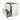 Modulo Plato Vanity units for countertop basin | 100 cm Matte white Flat front High-gloss black worktop 2 stacked drawers under each other BMK13-00580