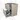 Modulo Plato Vanity units for countertop basin | 80 cm Light grey oak Flat front High-gloss black worktop 2 stacked drawers under each other BMK13-00286