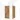 Brown wooden shower wall with metal suspension, space-saving design and suitable for modern bathrooms.