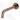 Copper wall-mounted tap with a round spout and glossy finish, suitable as a stylish basin tap in the bathroom.