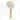 Golden hand shower with a round shape and white spray head, ideal as a luxury bathroom accessory.
