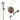 Brown built-in shower tap with round hand shower, wall plate and spout in modern design, ideal for a stylish bathroom.