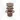 Copper click waste drain plug with a round shape, suitable for sinks and bathrooms, made of durable metal.