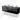 Black bathroom furniture set with wooden worktop and two white countertop wash basins, modern design for stylish bathroom interiors.