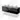 Black vanity unit set with two white basins, matte white top, modern design for stylish bathroom design.