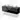 Black floating vanity set with two white countertop wash basins and grey worktop, ideal for stylish bathroom design.