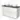 Moderne witte badkamermeubelset met twee ronde wastafels, donkere bovenplaat en soft-close lades.