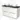 White bathroom unit with black top, four drawers and two round countertop wash basins, ideal for a modern bathroom.