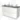 White bathroom furniture set with four drawers, grey Worktop and two modern countertop basins, ideal for stylish bathroom design.