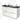 White bathroom unit with black worktop, double basin bowls and four drawers. Modern design, ideal for a stylish bathroom.
