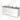 Witte badkamermeubelset met houtlook blad, dubbele keramische waskom en soft-close lades. Modern en elegant design.