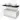 White bathroom furniture set with black shelf, double basin design and ceramic bowls, modern and minimalist design.