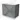 Grey bathroom cabinet with two drawers, rounded corners and a white basin; modern design, ideal for bathroom storage.