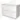 Witte badkamermeubel met twee softclose-laden, glanzende afwerking en keramische wastafel, ideaal voor moderne badkamers.