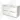 Witte dubbele wastafelmeubel met vier soft-close lades, strak design, ideaal voor moderne badkameropslag.