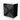 Black bathroom cabinet with two drawers, matte finish and integrated white basin; modern and compact design.