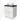 White Bathroom unit with basin, black worktop, two drawers and wood pattern; stylish and compact for modern bathrooms.