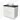 White bathroom unit with black wooden worktop and round ceramic countertop wash basin, modern design with vertical grooves.